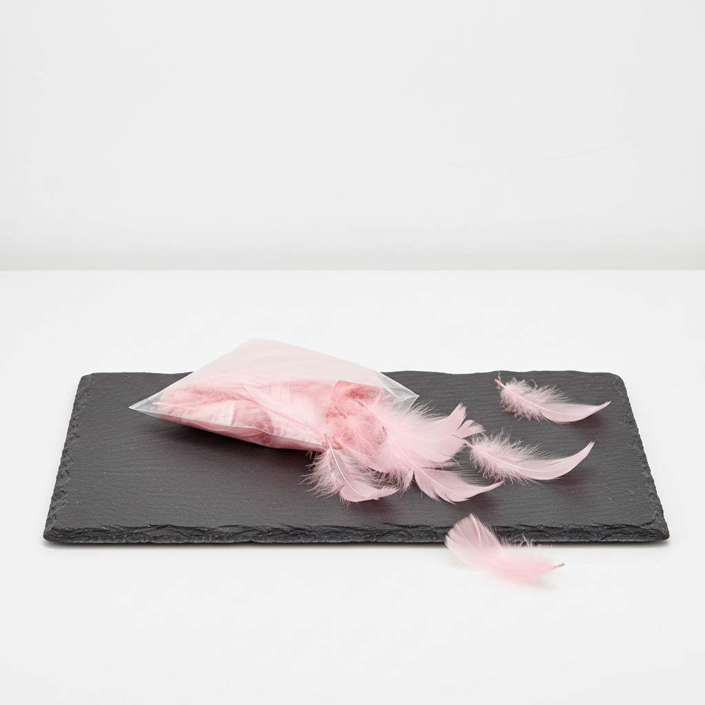 Dekorativní peříčka – starorůžová, jemný doplněk pro romantické dekorace